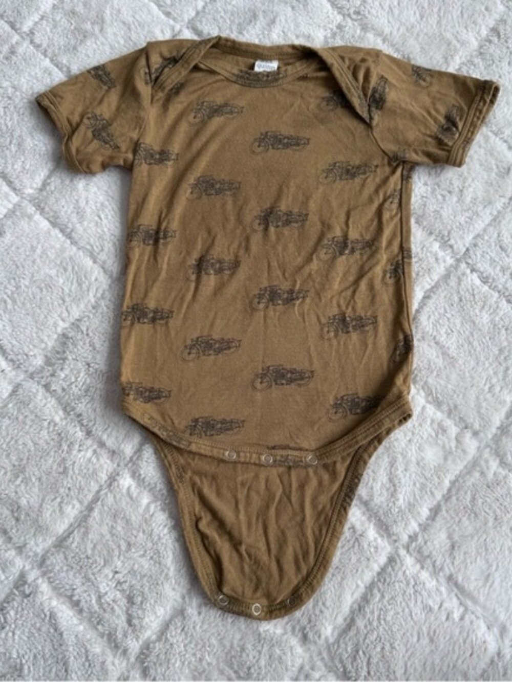 Kate Quinn | Vintage Motorcycle Short sleeve Kimono bodysuit | Size 12-18 Month - Picture 2 of 8